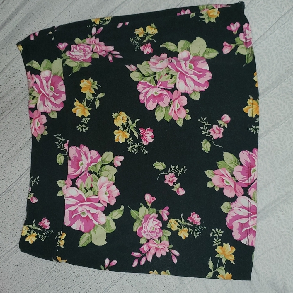 Floral Cotton Mini Skirt